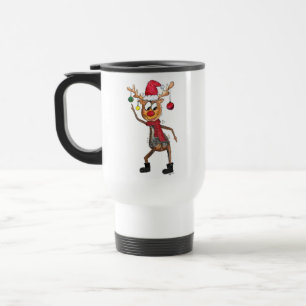 Mug De Voyage Mignonne Whimsical Dancing Christmas Deer