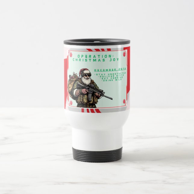 Mug De Voyage Militaire amusant/Père Noël de Noël (Centre)