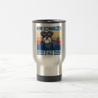 Mug De Voyage Mini Schnauzer Papa | Meilleur chien Schnauzer min