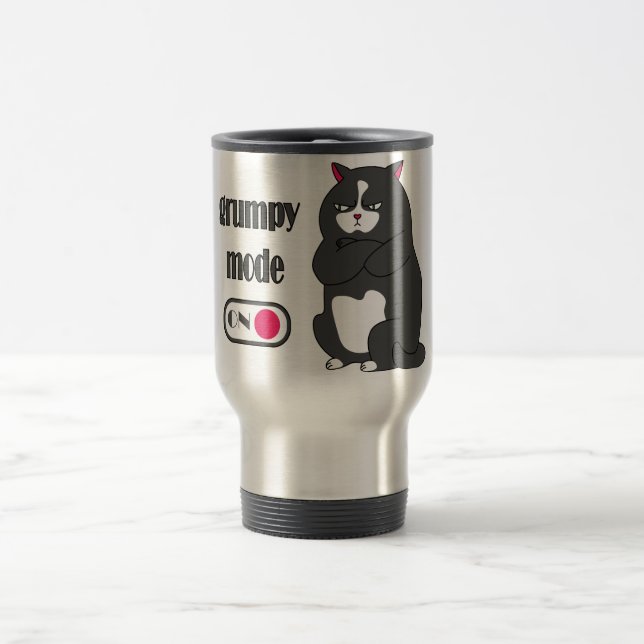 Mug De Voyage Mode grumeux sur drôle de gros chat (Centre)