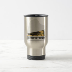 Mug De Voyage Modèle 3D : Grand piano blanc : Musique de voyage