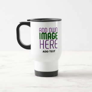MUG DE VOYAGE MODÈLE DE TEXTE D'IMAGE BLANCHE SIMPLE MODERNE