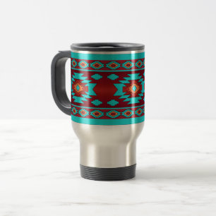 Mug De Voyage Modèle tribal ethnique du sud-ouest