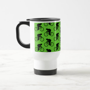 Mug De Voyage Modèle vert et noir de bicyclette