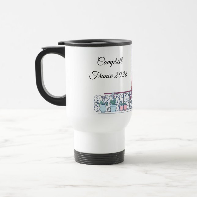 Mug De Voyage Modern Paris Window Silhouette Aesthetic (Gauche)