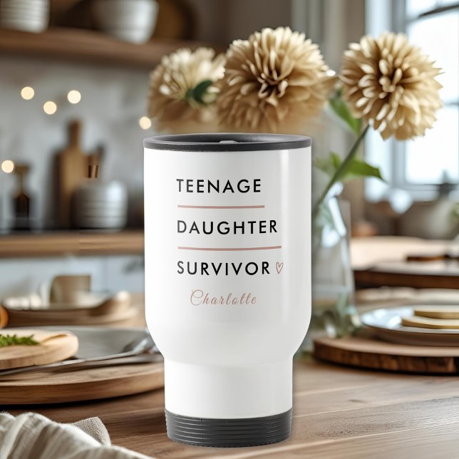 Mug De Voyage Modern Teen Daughter Survivor Personalized (Créateur téléchargé)