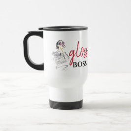 Mug De Voyage Moderne brillant Boss Girl Black Red Funny World A