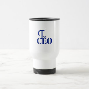 Mug De Voyage Moderne Minimaliste Le PDG Bleu