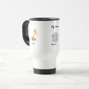 Mug De Voyage Mon cirque Trois noms d'animaux personnalisés