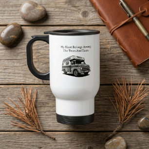 Mug De Voyage Mon cœur parmi les arbres Tentes Amoureux de la na