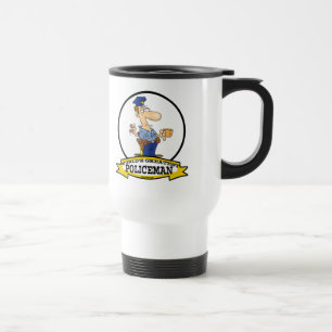 MUG DE VOYAGE MONDE LE PLUS GRAND HOMME POLICIER CARTOON