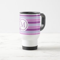 Monogramme à bandes horizontales violettes