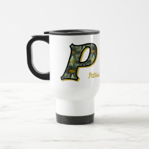Mug De Voyage Monogramme Daisy Initiale P Personnalisé