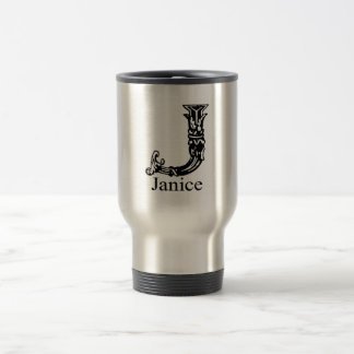 Mug De Voyage Monogramme de fantaisie : Janice