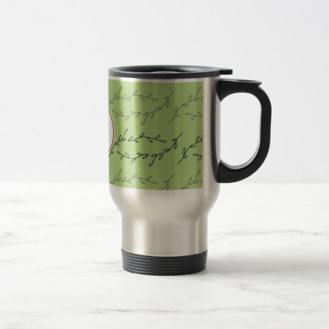Mug De Voyage monogramme et feuille (Droit)