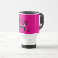 Monogramme moderne minimaliste nom initial rose ch
