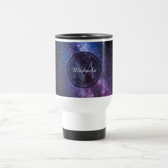 Mug De Voyage Monogramme personnalisable à voie lactée (Centre)