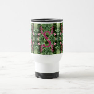 Mug De Voyage Monogramme personnalisé initial prénom cônes de pi