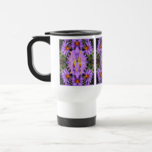 Mug De Voyage Monogramme personnalisé initiale nom abeille aster