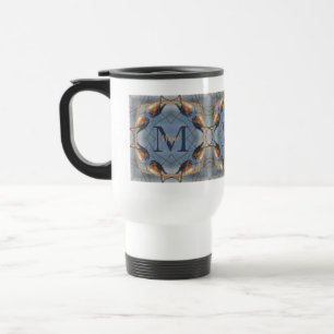 Mug De Voyage Monogramme personnalisé Votre initiale Art de la n
