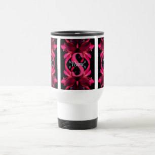 Mug De Voyage Monogramme personnalisé Votre initiale Nom Art flo