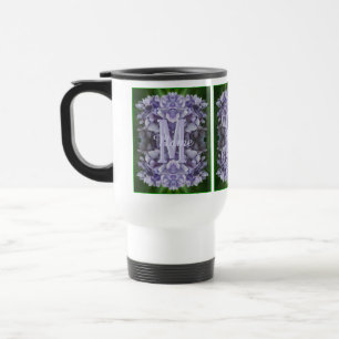 Mug De Voyage Monogramme personnalisé Votre initiale Nom Fleur d