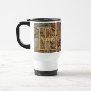 Mug De Voyage Monogramme personnalisé Votre initiale Nom Granite