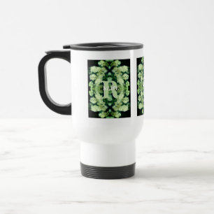 Mug De Voyage Monogramme personnalisé Votre initiale Nom Roses s