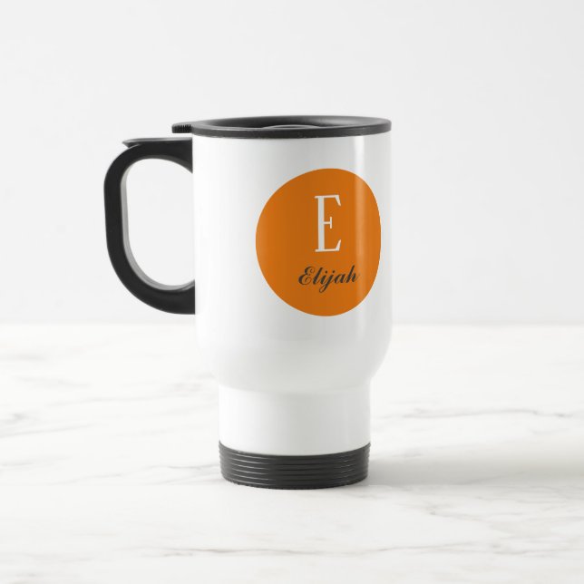 Mug De Voyage monogramme Twilight nom customisé et initiale (Gauche)