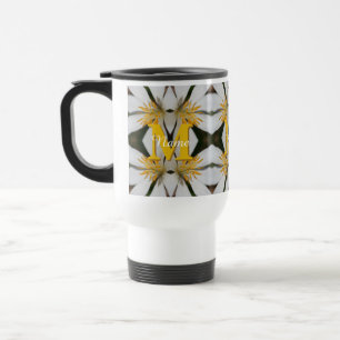 Mug De Voyage Monogramme Votre Nom Initial Fleur Personnalisé