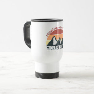 Mug De Voyage Montagnes pastel vintage appellent monogramme