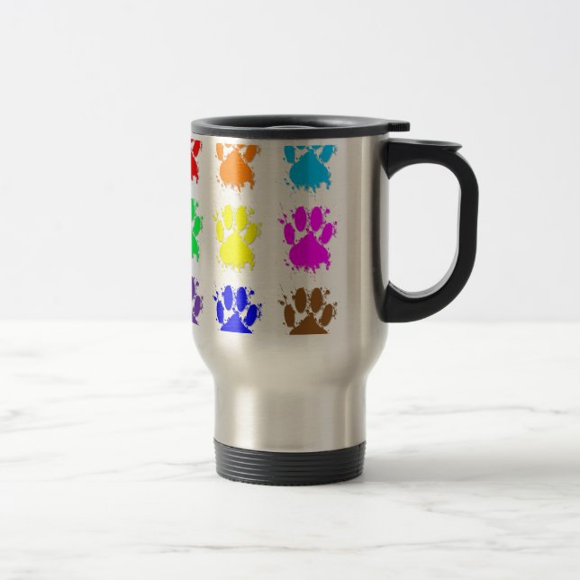 Mug De Voyage Motif à mâchoires pour chien d'encre (Droit)