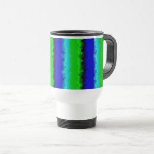 Mug De Voyage Motif arc-en-ciel bleu vert abstrait 3D