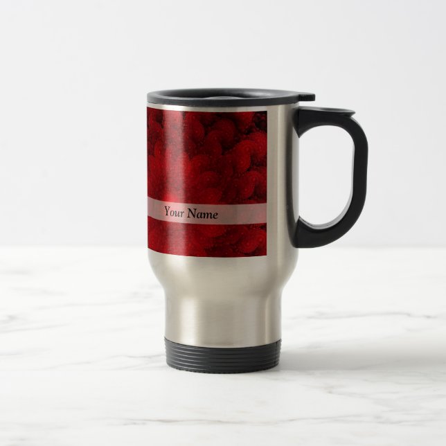Mug De Voyage Motif assez rouge moderne de fractale (Droit)