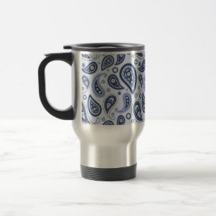 Mug De Voyage Motif Blue Paisley
