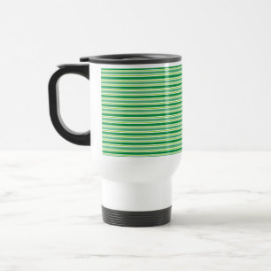 Mug De Voyage Motif de bandes vertes pour la Saint-Patrick