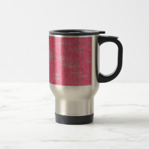 Mug De Voyage Motif de brûlure rose Paix Amour Destin Art