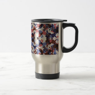 Mug De Voyage Motif de camouflage bleu et rouge