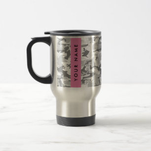 Mug De Voyage Motif de camouflage gris neige d'hiver Personnalis