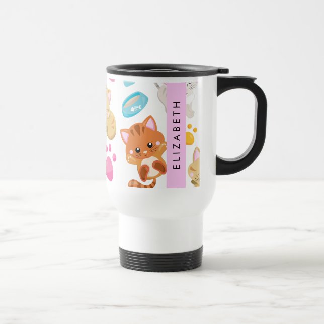 Mug De Voyage Motif De Chats, Chats Mignons, Kitty, Paws, Votre  (Droite)