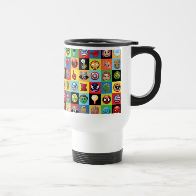 Mug De Voyage Motif de grille des caractères Emoji Marvel (Droite)