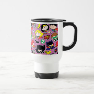 Mug De Voyage Motif de la Ligue de Justice de Chibi sur le viole