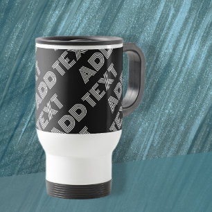 Mug De Voyage Motif de nom ou de mot rétro-modern audacieux