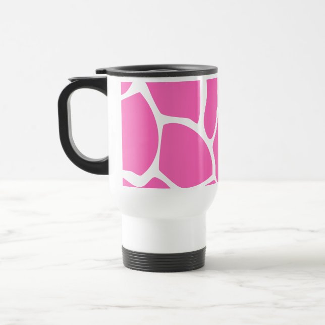 Mug De Voyage Motif d'impression de girafe dans le rose lumineux (Gauche)