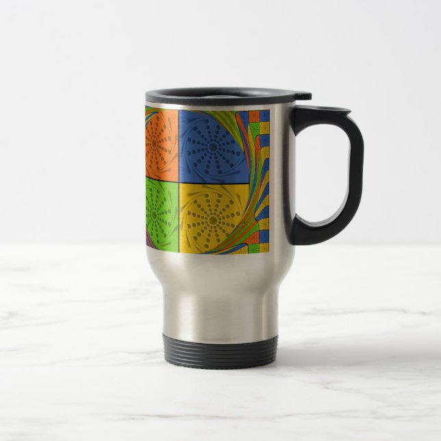 Mug De Voyage Motif en tissu égyptien sans couture (Droit)