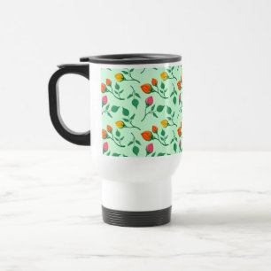 Mug De Voyage Motif floral avec fleurs roses colorées