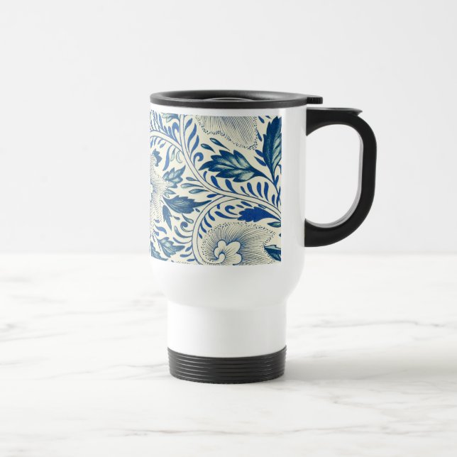 Mug De Voyage Motif Floral bleu Antique Design asiatique (Droite)