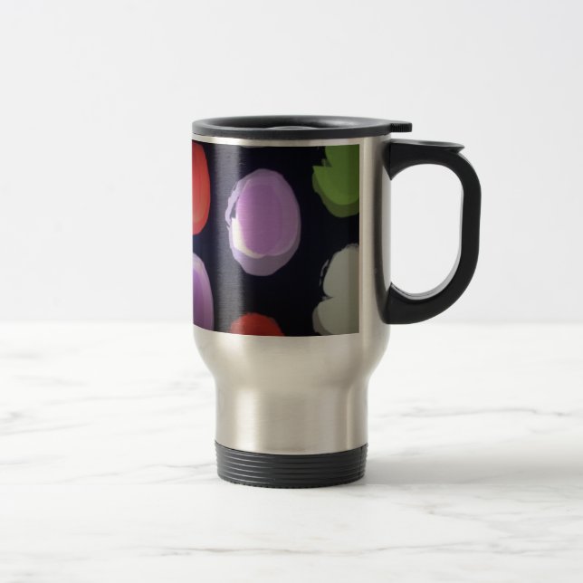 Mug De Voyage Motif moderne coloré Polka Point Art Imprimer (Droit)