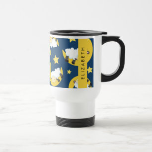 Mug De Voyage Motif mouton, Mouton dormant, Lune, Votre Nom