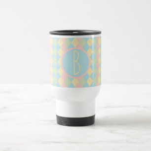 Mug De Voyage Motif pastel personnalisé d'Argyle de printemps